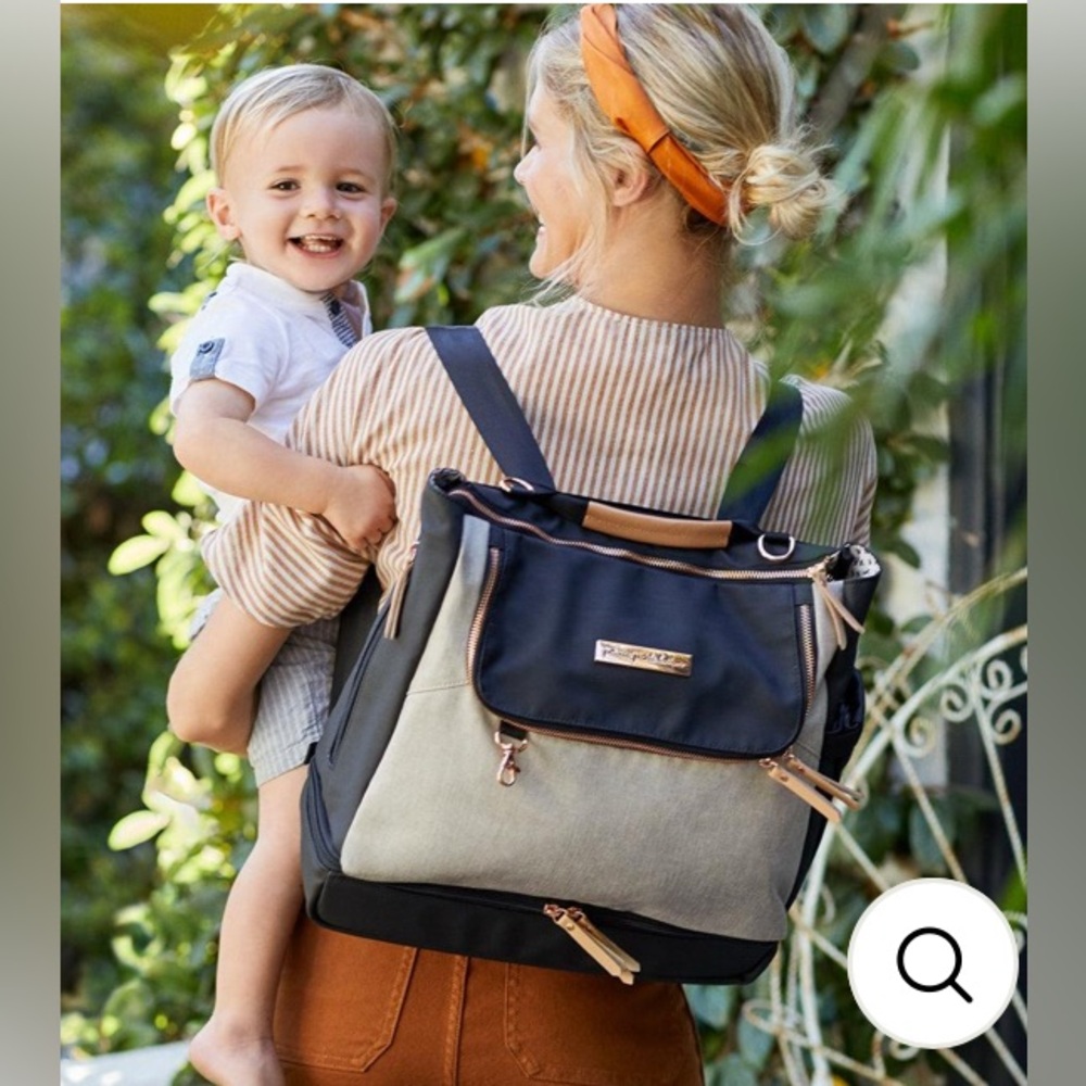 Petunia Pickle Bottom Pivot Pack Black/Sand Diaper Bag Backpack Carry on Tote - Picture 2 of 12